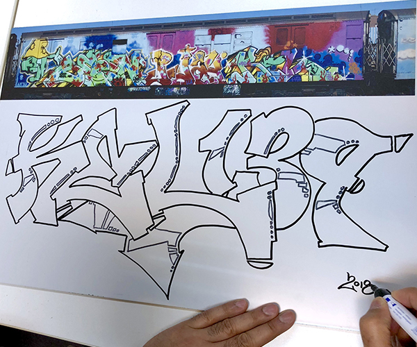 Kel1st tags Legacy Kel-Futura Graffiti, NY Subway Photo by Henry Chalfant