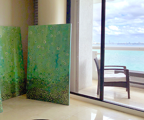 Laura Gurton Unknown Species Triptych No.100, Biscayne Bay, Salon Miami 2018